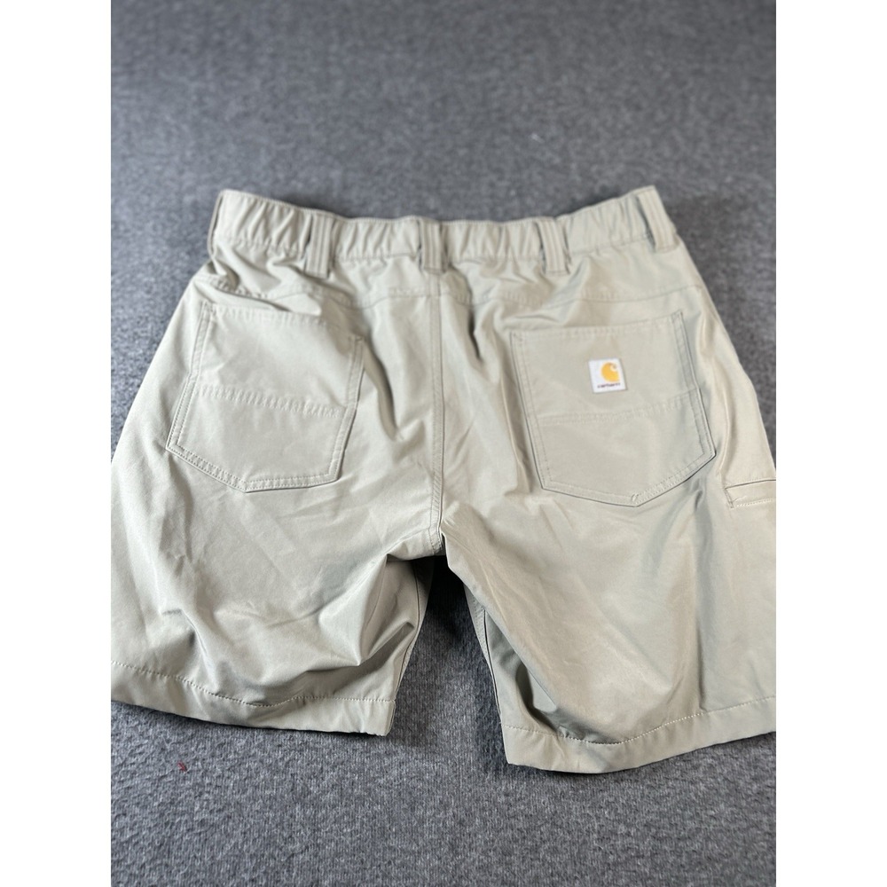 Carhartt Mens Relaxed Fit Ripstop Cargo Khaki Workwear Shorts Size L 36 - Picture 5 of 8